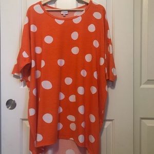 LuLaRoe Orange Polka Dot Irma. XL